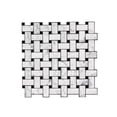thumbnail image 1 of Carrelage Mural en Mosaïque de Pierre de 1 x 2 Po&44; Blanc, 1 of 1