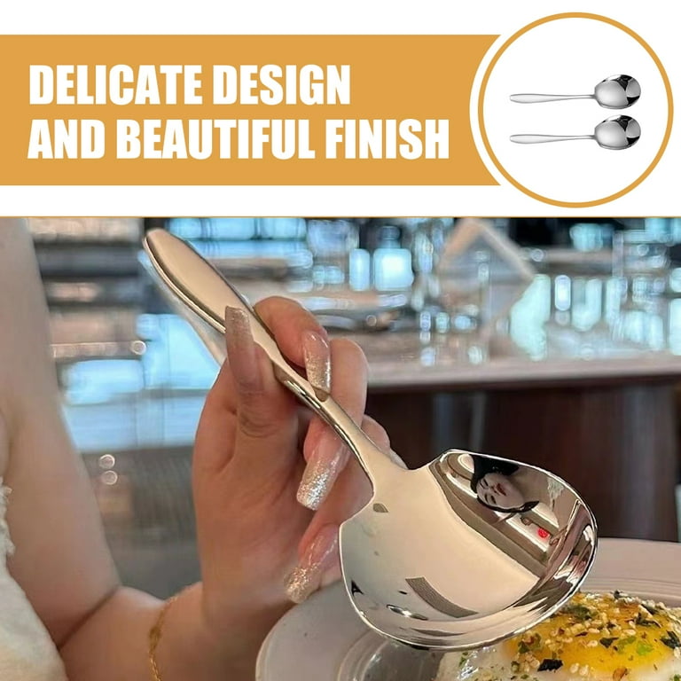 Ggbin Stainless Steel Dinner Buffet Serving Spoons, 9.75 Inches, Set Of 6