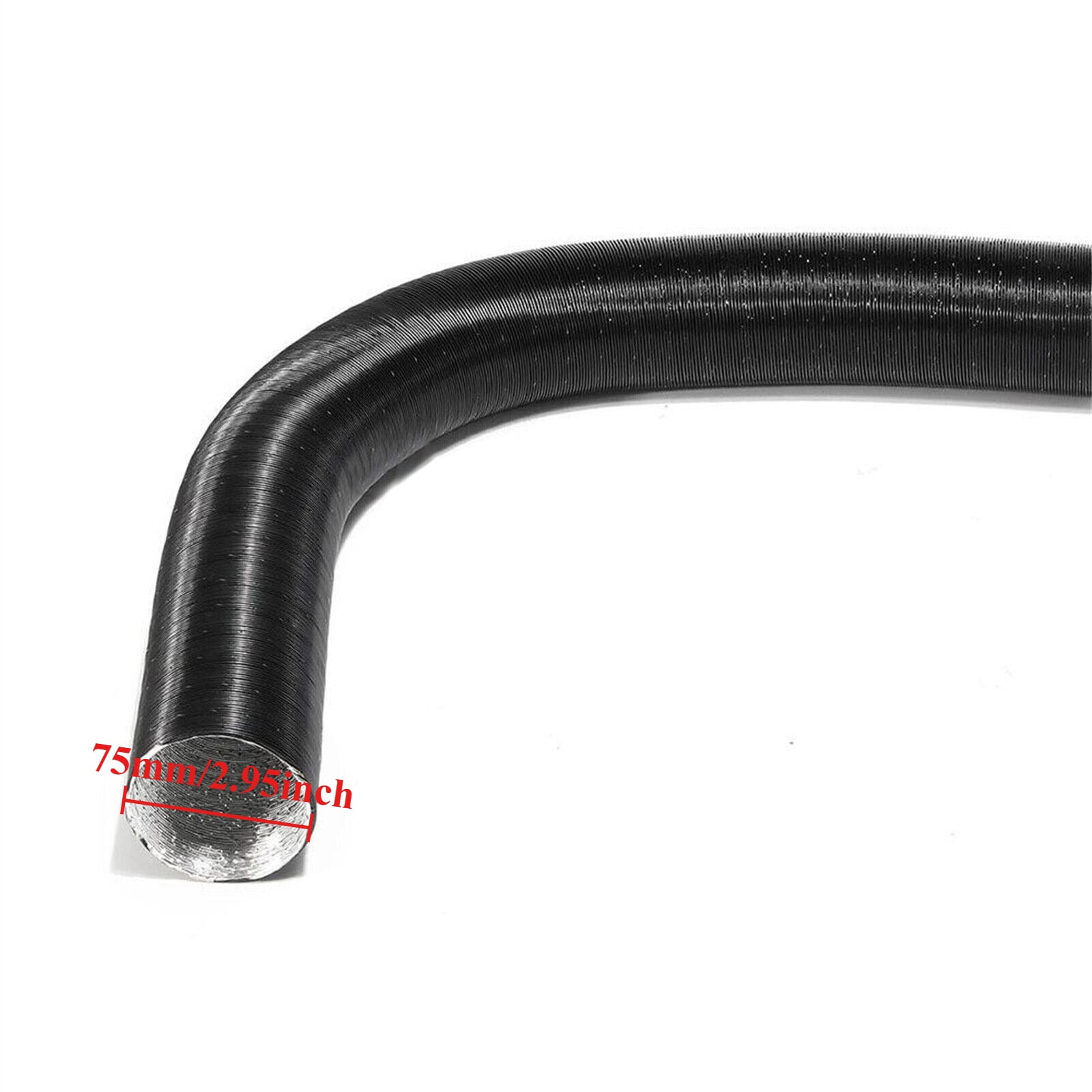 Flexible Aluminum Foil Air Duct Pipe for Car Heater 300cm Long in 75mm Diameter