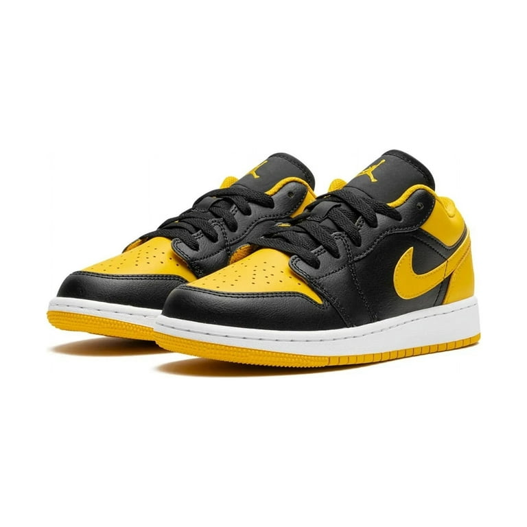 Big Kid's Jordan 1 Low Black/Yellow Ochre-White (553560 072