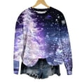 thumbnail image 2 of asdoklhq Christmas Womens Sweatshirt Women's Christmas Round Neck Printed Loose Sweater Long-sleeved Top Multicolor 5X, 2 of 4