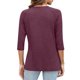 thumbnail image 4 of Karight Tunic Tops for Women Loose Fit Dressy Round Neck Pleated 3/4 Length Sleeve Spring Tops, 4 of 6