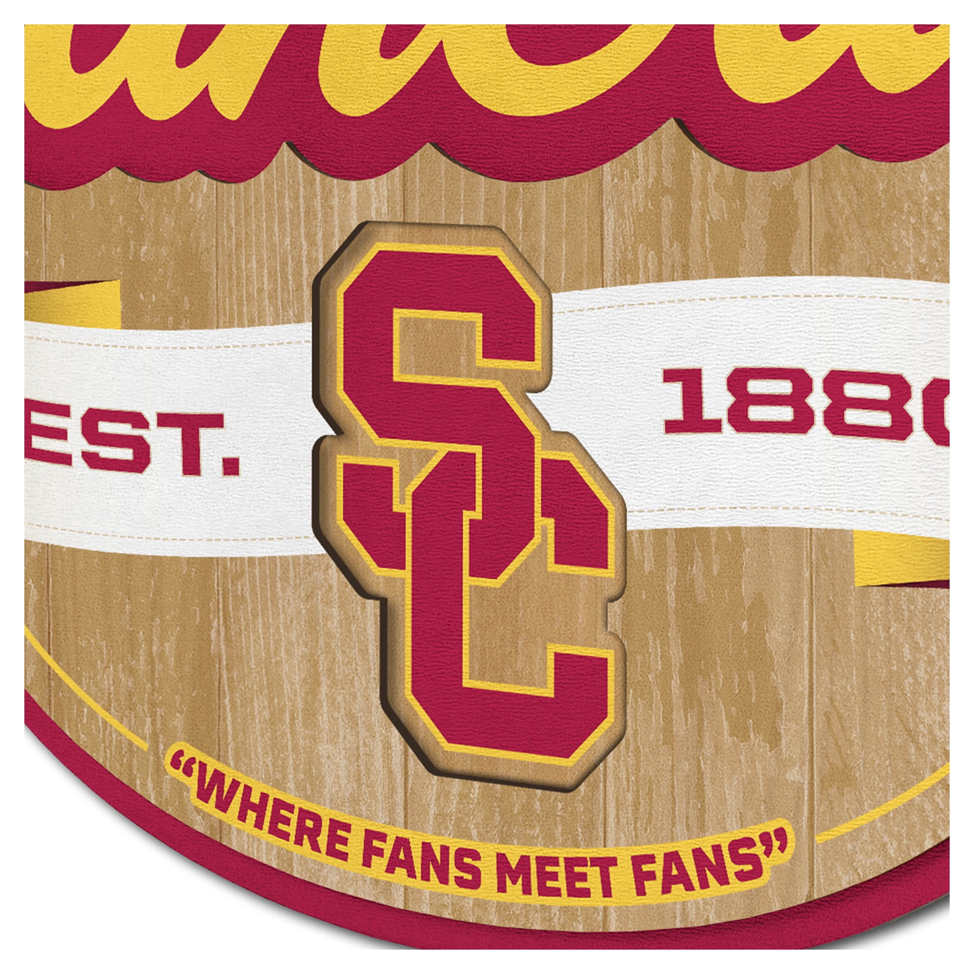 IDNA USC Trojans 12.5" x 17" Fan Cave Sign