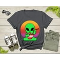 thumbnail image 5 of Cute Alien Mascot Eating Japanese Ramen Noodle Retro Sunset T-Shirt UFO Alien Lover Gift Shirt for Men Women Kids Boys Girls Graphic TShirt, 5 of 8