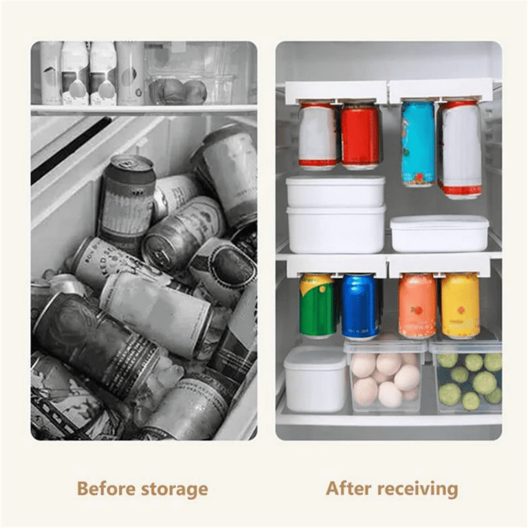Can Dispenser Beer Soda Storage Rack frigorifero Slide sotto lo scaffale  per Soda Can Beverage Organizer contenitore frigorifero Storage 