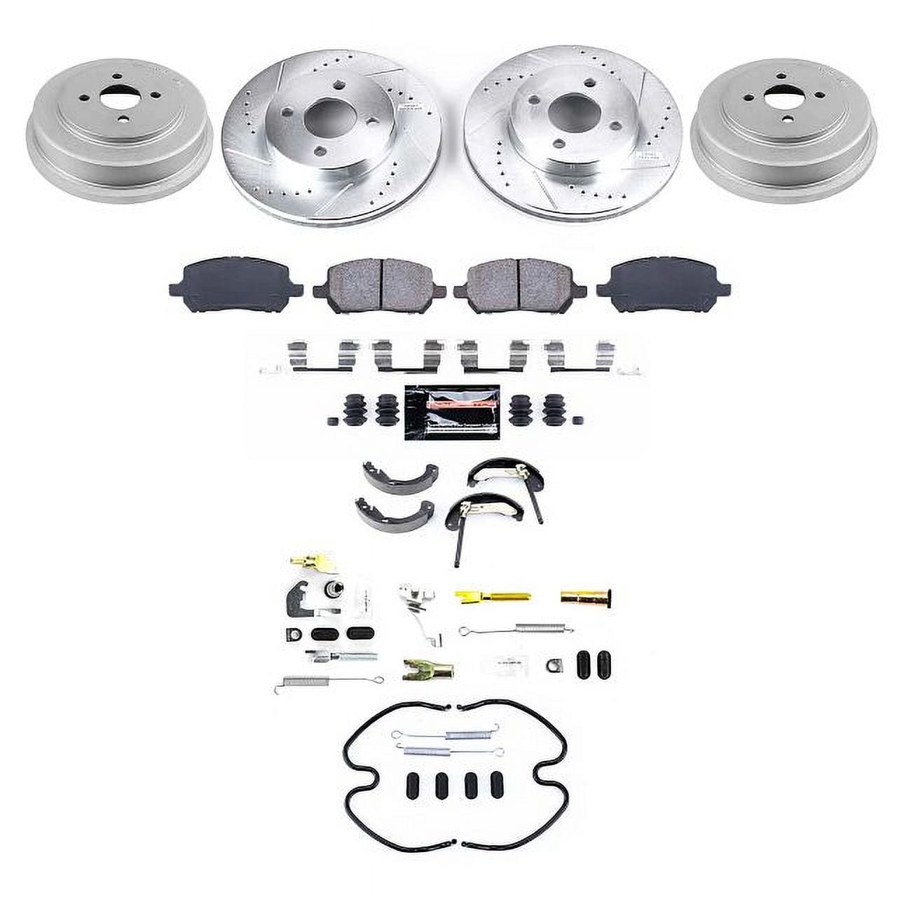 PowerStop Front and Rear Z23 Evolution Sport Brake Pad Rotor Drum and Shoe Kit Fits: CHEVROLET PONTIAC SATURN Select Models K15520DK