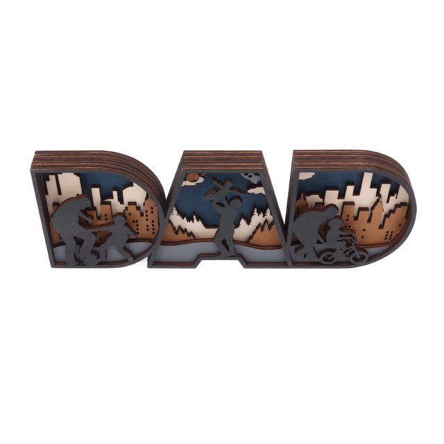 Letrero de madera para manualidades de papá, letrero de madera para manualidades del día del padre, letrero de madera para manualidades, decoración de madera del día del padre, diseño de clase mundial