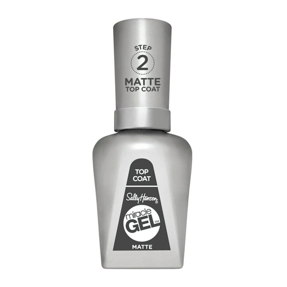 Sally Hansen Miracle Gel Nail Polish Lacquer Matte Top Coat, 0.5 fl oz