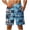 Blue, variant on Men's Beach Shorts Printed Casual Athletic Shorts Elastic Waist Drawstring Side Pockets Quick Dry Lightweight Swim Trunks for Summer Vacation Beige XL