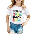 thumbnail image 1 of FhsagQ Mode Décontractée Imprimée pour Garçon et Fille, Col Rond, Manches Courtes, T-Shirt Ample, Printemps, Blanc, 11-12 Ans, 1 of 4