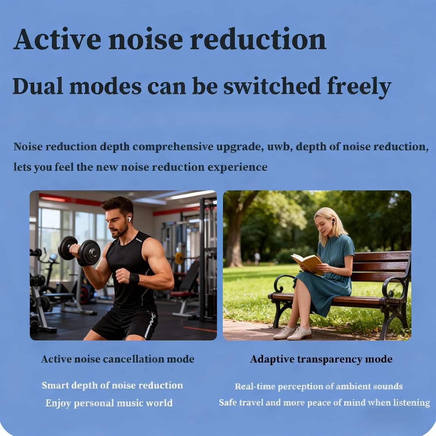 JM19 Translation Earbuds, Wireless Bluetooth Translation Earphone with LED Display Screen(Fit iOS & Android), Translate Ear Buds for Travel