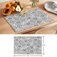 thumbnail image 6 of Grey Sunflower Placemats Set of 6, Country Vintage Farm Flower Leaf Lines Non-Slip Place Mats Washable Table Mats for Kitchen Dining Table Decorations Indoor/Outdoor, 6 of 9