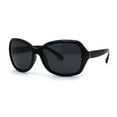 thumbnail image 2 of SA106 Polarized Anti-glare Butterfly Chic 90s Diva Sunglasses All Black, 2 of 4