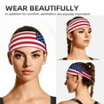 thumbnail image 6 of Unisex America Flag Patriotic Sweatband Sports Headband For Running Cycling Yoga Workout Stretchy Hairband, 6 of 7