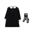 thumbnail image 1 of Vestido Manga Larga y Gorro Tipo Disfraz de Merlina en Algodón Hipoalergénico Baby Creysi  Negro 2 Años, 1 of 3