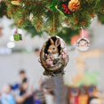 thumbnail image 4 of TUTUnaumb 1PC Easter Bunny Car Pendant Hanging Ornaments, Woodland Easter Ornaments 2D Acrylic Eggshell Rabbit Printed Hanging Decorations, Forest Animals Decorations Jewelry for Easter Party-Yellow, 4 of 6