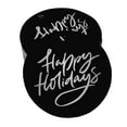 thumbnail image 1 of Inkdotpot Silver Foil Paper Hang Tags Happy Holiday Favor Tags 100 Pieces, 1 of 6
