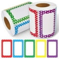 thumbnail image 4 of XIANXIAN 500 PCS Name Tags Stickers Colored Nametags(2.2x3.4 Inch) Adhesive Colorful Star Blank Sticky Name Tag Labels Sticker Roll to Write on Tags for Labeling Storage Bins Clothes Gifts Boxs, 4 of 6