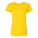 thumbnail image 1 of LAT Mujer 100% Algodón Jersey Cuello Redondo Manga Corta Camiseta (3516) Amarillo, XL LAT 3516, 1 of 1