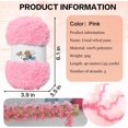 thumbnail image 2 of 3PCS Coral Velvet Yarn Chenille Yarn for Crocheting,Fluffy Yarn for Knitting and Croche DIY Craft,Warm Yarn for Bag Hat Scaf Clothe Gloves Doll, 2 of 6