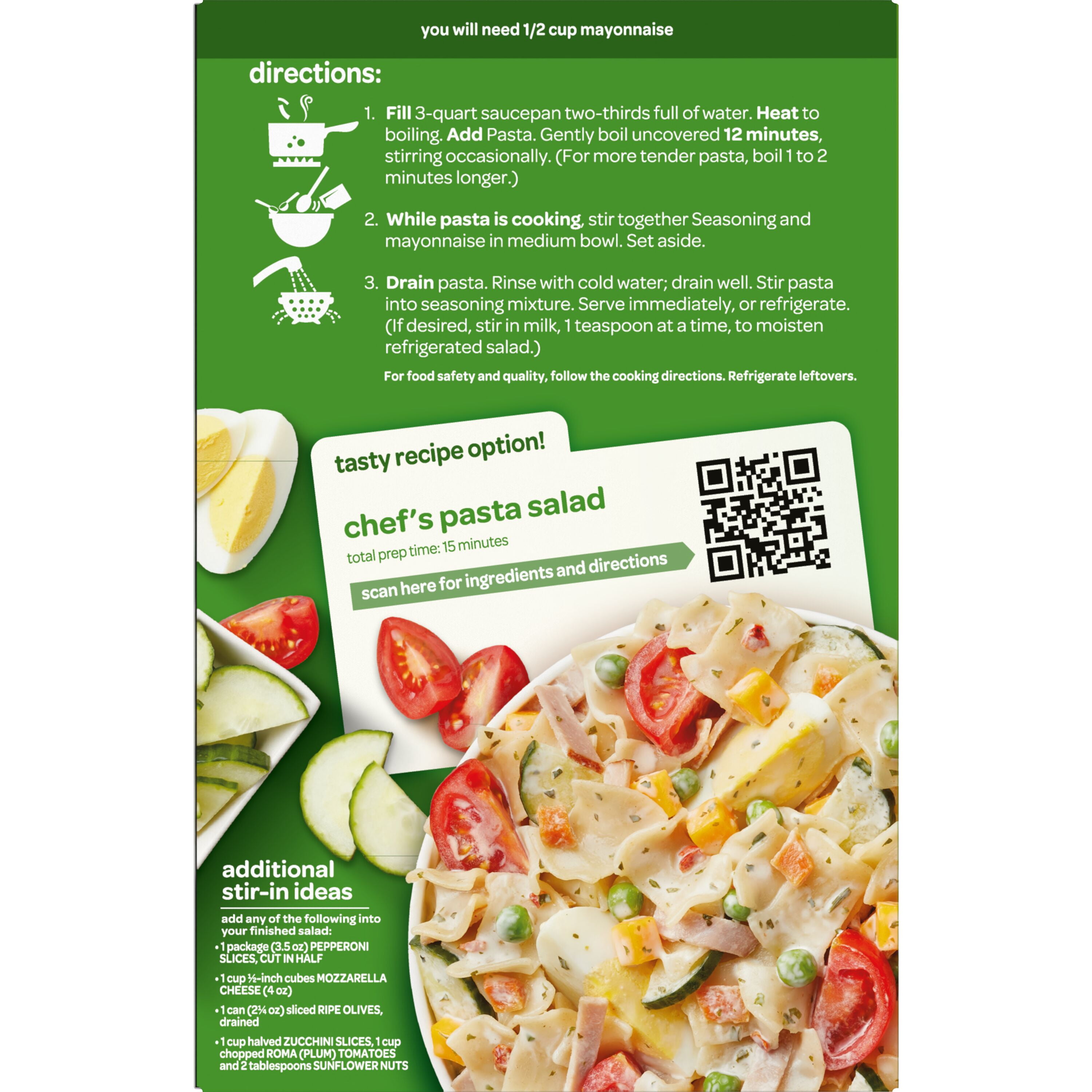 Suddenly Salad Creamy Parmesan Pasta Salad Mix with Vegetable Blend & Seasoning, 6.2 oz Box