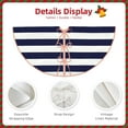 thumbnail image 3 of Sikiie Navy Blue And White Stripes Nativity Christmas Tree Skirt, Jesus Christian Winter Holiday Tree Mat Decoration(30-48IN)36", 3 of 6