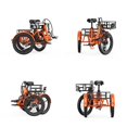 thumbnail image 5 of Lilypelle TK1 Electric Folding Tricycle for Adults & Seniors,three 20*3in Fat Tires Ebike with 500W Motor & 48v 14.5Ah Detachable lithium battery,Orange, 5 of 14