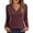 Purple, variant on WMTBSRSW Womens Casual Basic Tops Solid V Neck Blouse Fall Long Sleeve Shirts Lightweight Dressy Work T Shirts Brown X-Large