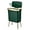 Green, variant on White and Gold Bathroom Trash Can, Slim Garbage Can with Lid, 4 Gallon Kitchen Trash Bin with Legs, Modern Plastic Waste Basket for Bedroom, Living Room,Office