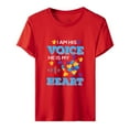 thumbnail image 4 of Daisyyozoid T-Shirt Joyeuse Fête des Mères pour Femmes Col Rond Imprimé Lettre Manches Courtes Décontracté, 4 of 5