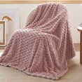 thumbnail image 2 of Manta Bedsure Cozy, color rosa, 100% microfibra, 130 x 150 cm, 2 of 7