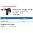 thumbnail image 2 of Distributor Rotor - Compatible with 1980 - 1991, 1997 - 1998 Ford F800 1981 1982 1983 1984 1985 1986 1987 1988 1989 1990, 2 of 2