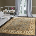 thumbnail image 2 of SAFAVIEH Antiquity Langston Floral Bordered Wool Area Rug, Blue/Ivory, 8'3" x 11', 2 of 8