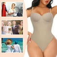 thumbnail image 3 of Rigardu shapers for women Shapewear for Women Invishaper Halft Backbody Shaper Bra Plus Size Backless Built in Bra Shapewear shaperx bodysuit Beige + 3XL, 3 of 8