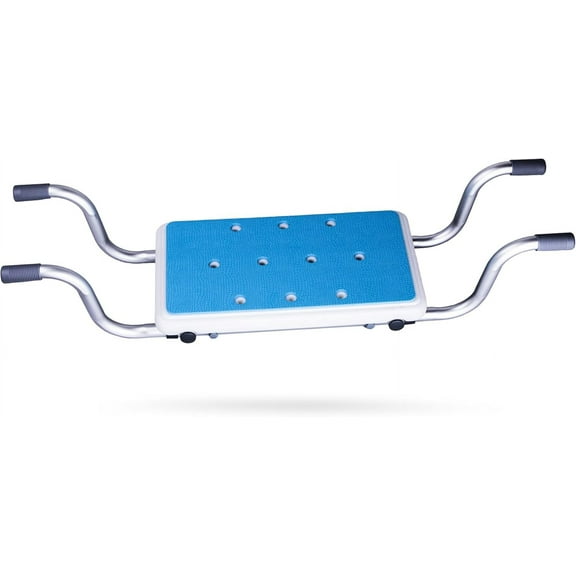 Bath Bench Seat Suspended, Bath Tub Shower Chair Heavy Duty Aluminum Alloy Bathtub Bathing Seat for Elderly, Universal Fit Length Adjustable