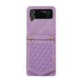 thumbnail image 3 of Elehold Luxury Leather Wallet Cover for Samsung Galaxy Z Flip 3 6.7 inch Lanyard Case with Kickstand Shockproof  Card Slot Holder with Make-up Mirror for Women,Purple, 3 of 9
