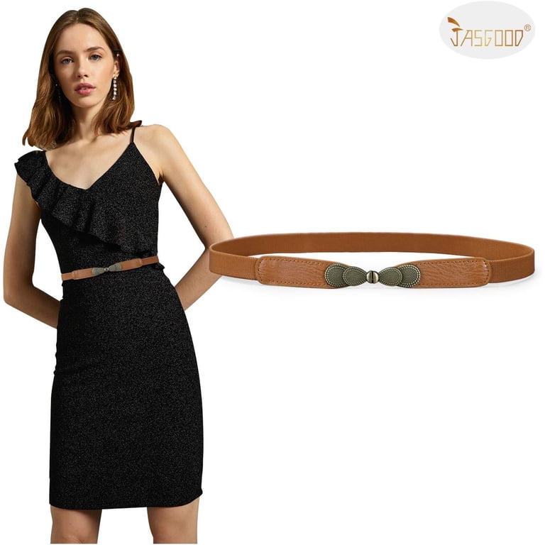 Women Skinny Elastic Stretch Belt for Dresses Retro Ladies  display picture 3
