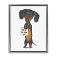 thumbnail image 5 of Stupell Industries Dachshund 'I'm The Boss' Fun Family Pet Phrase Luster Gray Framed Floating Canvas Wall Art, 16x20, by Danny Gordan, 5 of 5
