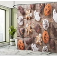 thumbnail image 5 of Ambesonne Cookie Shower Curtain, Sweets Covered in Chocolate, 69"Wx84"L, Multicolor, 5 of 5