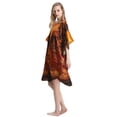 thumbnail image 2 of Grace Silk 100% Silk Nightgown, Autumn Village, Orange & Black, 2 of 4