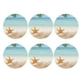 thumbnail image 2 of Balery 6 Pcs Starfish In Beachleather Coasters Set, Drink Table Cup Coasters For Living Room Kitchen Coffee Decor, 2 of 9