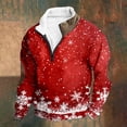 thumbnail image 2 of LIUJUNSHOP Slim Fit Men's Crewneck Sweatshirt Men Christmas Printed High Neck Half Zip Casual Comfortable Business And foreign, 2 of 5