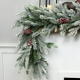 thumbnail image 4 of Northlight Real Touch™️ Flocked Snowcap Grove Fir Artificial Christmas Garland - 7' x 15" - Unlit, 4 of 9