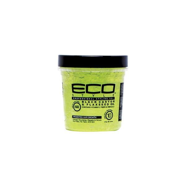 Eco Styling Gel Black Castor Flax Seed Oil 8 oz