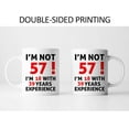 thumbnail image 4 of 57th Birthday Gifts for Men, Funny 57 Year Old Gift Coffee Mug, 1964 57th Birthday Mugs for Him, Dad, Uncle, Husband, Brother, Grandpa, Friend, 11 oz Tea Cup I''M NOT 57, 4 of 6