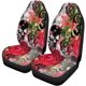 thumbnail image 1 of ABPHQTO Juego de 2 fundas para asientos de coche, diseño de flores de calavera, protector universal para asientos delanteros de coche, apto para coche, SUV, sedán, camión, 1 of 4