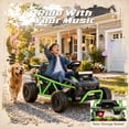 thumbnail image 5 of iYofe 36V Electric Ride on Car, 500W Electric Car for Kids with EVA Wheel, Max Speed 9 mph, Spring Suspension, Adjustable Seat, Bluetooth, Powered Ride on Toys for Big Kids Boys Girls, Green, 5 of 10