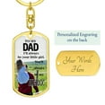 thumbnail image 3 of Dad Hero Stainless Steel or 18k Gold Premium Swivel Dog Tag Keychain, 3 of 10