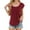 Red, variant on Womens Shirts Short Sleeve Shirts Tank Top For Women Summer Trendy Pleated U Neck Sleeveless Tops Casual Loose Fit Flowy Basic Crop Tank Tshirts Shirts Spring Tops for Women Red XXL