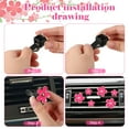 thumbnail image 5 of kanaroous 6pcs/set Air Purifying Car Air Freshener For Fresh And Healthy Driving Air Vent Clips Fits Any Car rose red, 5 of 6